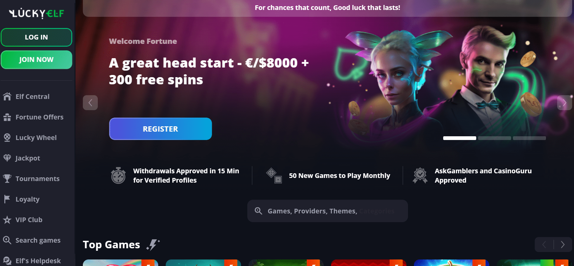 Lucky elf bonus casino free spins