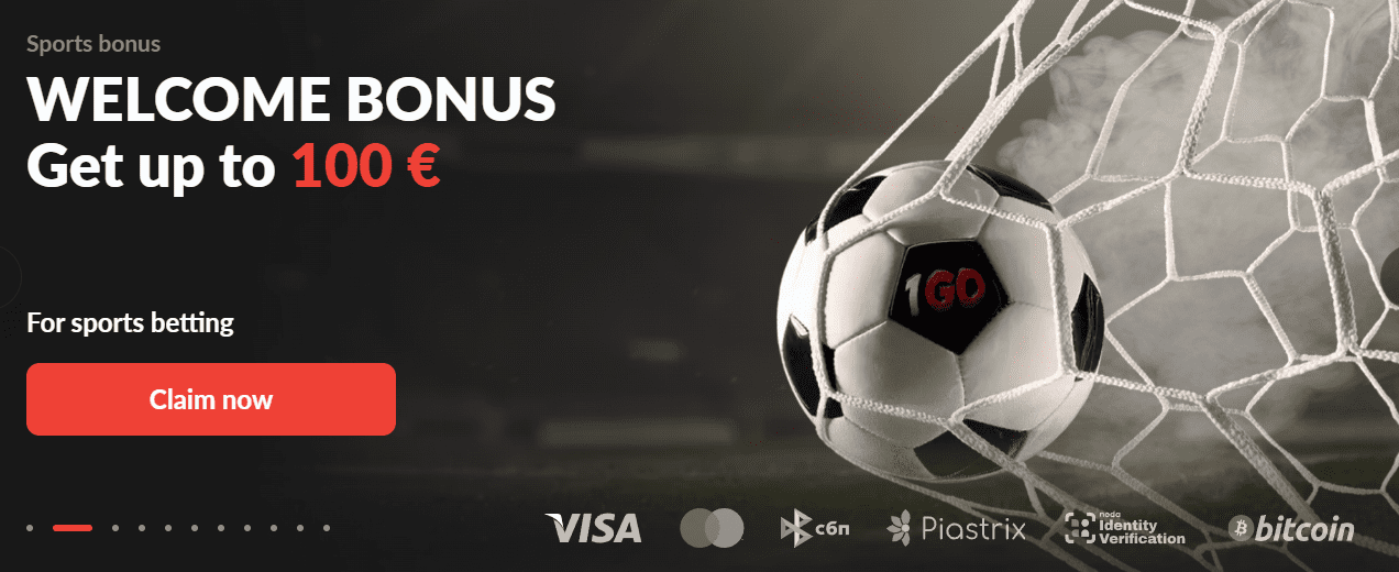 1go sport bonus, 100 eur free bet