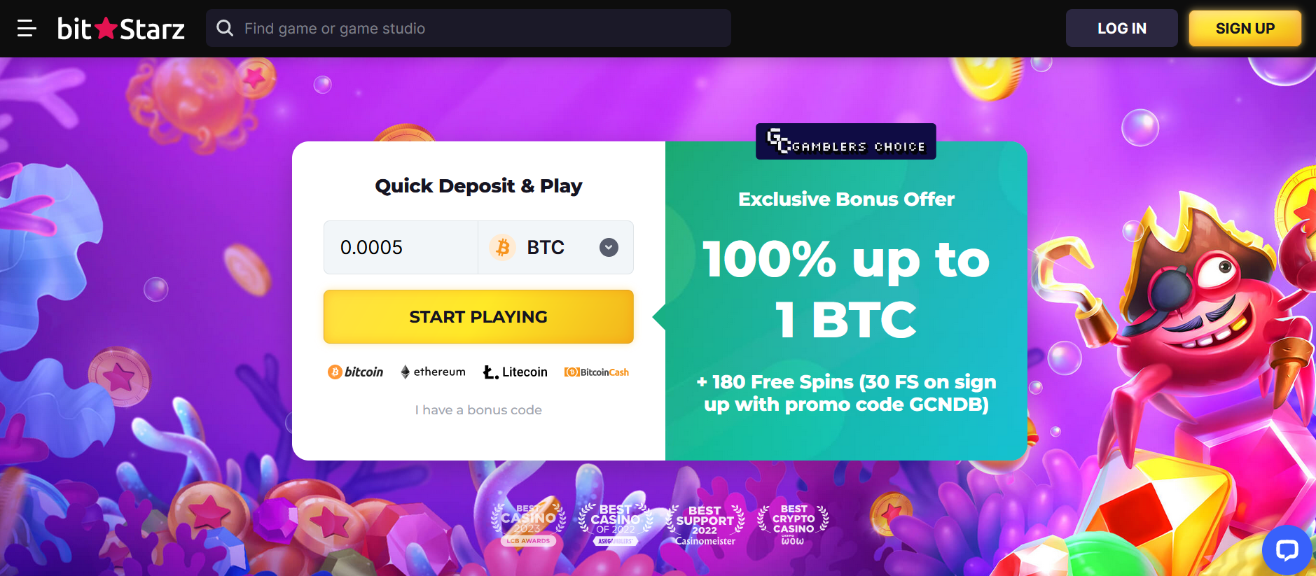 BitStarz Welcome Bonus from Gamblers Choice