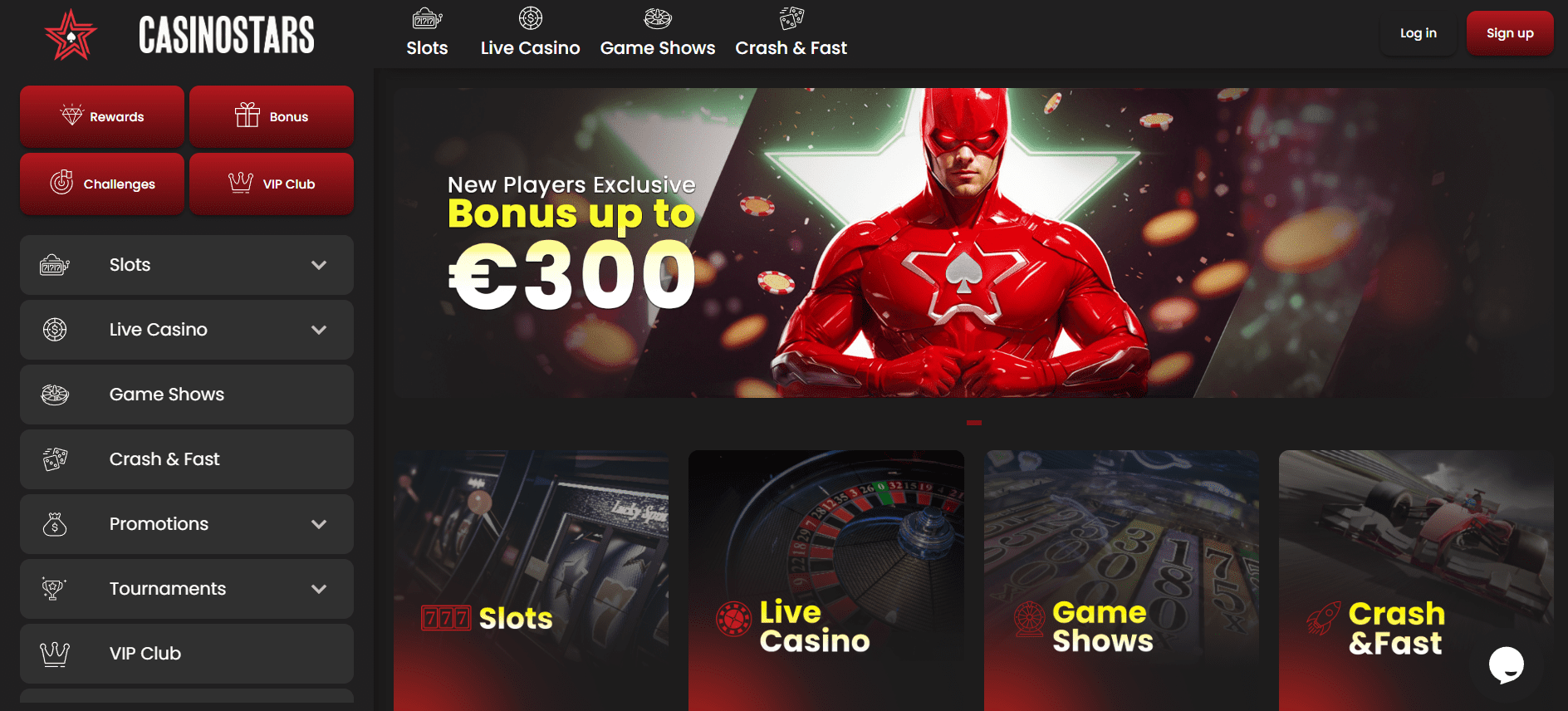 Casinostars lobby bonus