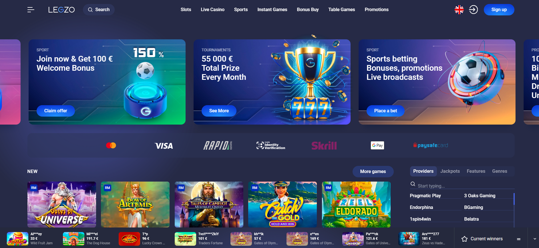 Legzo Casino Bonus and Review